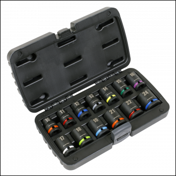 Sealey AK5617M Premier Impact Socket Set 1/2 inch Sq Drive 13pc