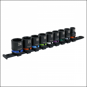 Sealey AK5618M Premier Impact Socket Set 1/2 inch Sq Drive 9pc - REFURBISHED - GRADE A