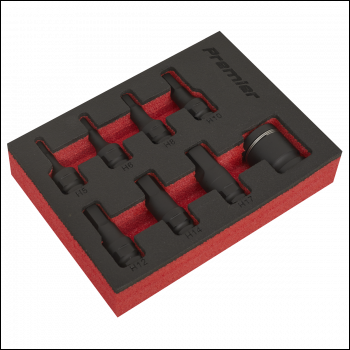 Sealey AK5620 Premier Hex Impact Socket Bit Set 3/8 inch Sq Drive 8pc