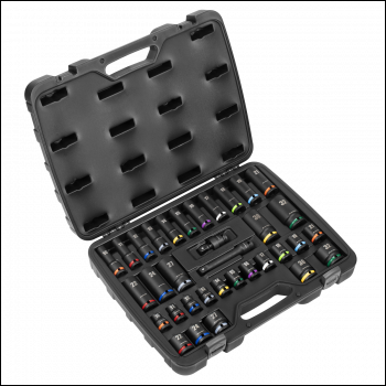 Sealey AK5635M Premier Impact Socket Set 1/2 inch Sq Drive 34pc