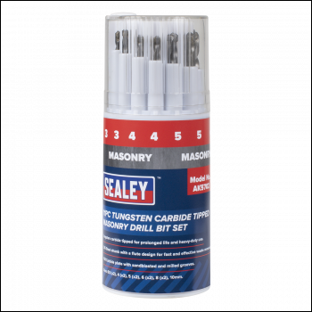 Sealey AK5702 Tungsten Carbide Tipped Masonry Drill Bit Set 11pc