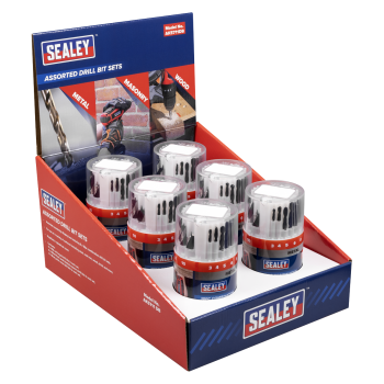Sealey AK5711DB Drill Bit Sets Combination Display Box of 6