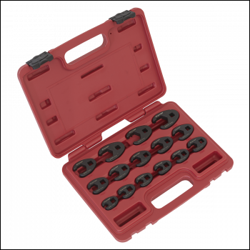 Sealey AK5983 Premier Crow's Foot Spanner Set 3/8 inch Sq Drive 15pc