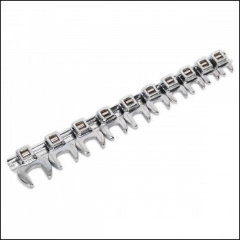 Sealey AK5989 Premier Crow's Foot Open-End Spanner Set 3/8 inch Sq Drive 10pc