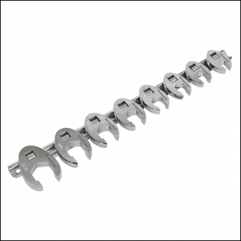 Sealey AK599 Premier Imperial Crow's Foot Spanner Set 3/8 inch Sq Drive 8pc
