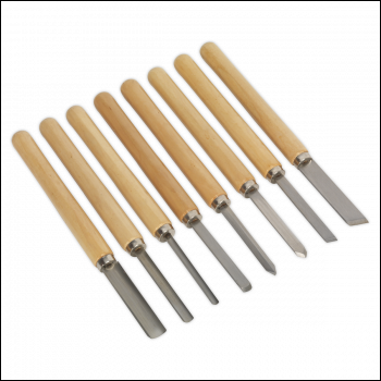 Sealey AK60/8 Wood Turning Chisel Set 8pc