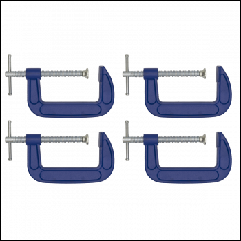 Sealey AK60044 G-Clamp Set 100mm 4pc