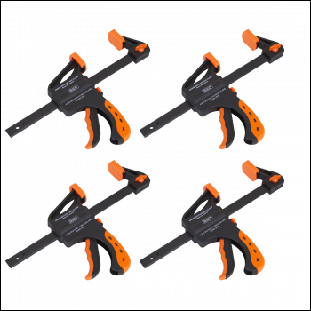 Sealey AK61014 Ratchet Bar Clamp Set 150mm 4pc