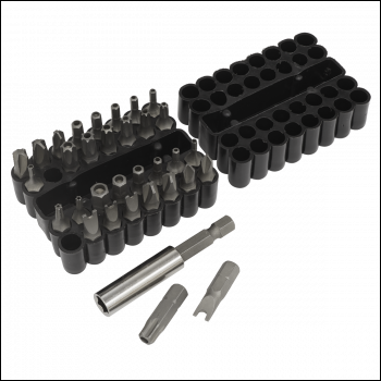 Sealey AK614 Premier Power Tool Security Bit & Magnetic Adaptor Set 33pc