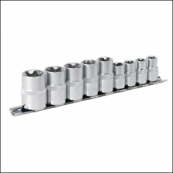 Sealey AK617 Premier TRX-Star* Socket Set 3/8 inch  & 1/2 inch Sq Drive E10-E14 & E16-E24 9pc