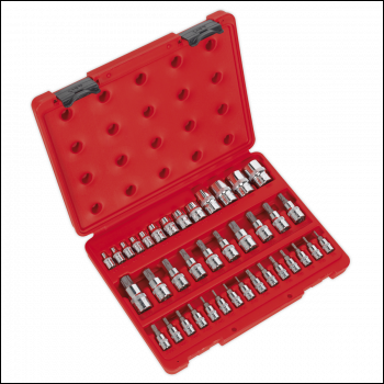 Sealey AK6197 Premier TRX-Star* Socket & Security Socket Bit Set 1/4 inch , 3/8 inch  & 1/2 inch Sq Drive 38pc
