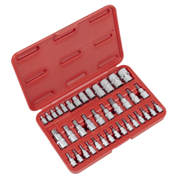 Sealey AK6197 Premier TRX-Star* Socket & Security Socket Bit Set 1/4 inch , 3/8 inch  & 1/2 inch Sq Drive 38pc