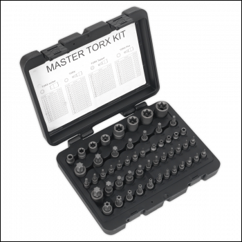 Sealey AK6199 Premier TRX-Star* Master Socket Set 52pc 1/4 inch , 3/8 inch  & 1/2 inch Sq Drive 52pc