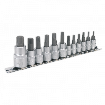 Sealey AK6213 Premier TRX-Star* Socket Bit Set 1/4 inch , 3/8 inch  & 1/2 inch Sq Drive 12pc