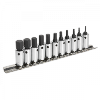 Sealey AK62251 Premier Hex Socket Bit Set 1/4 inch Sq Drive11pc