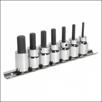 Sealey AK62253 Premier Hex Socket Bit Set 3/8 inch Sq Drive 7pc