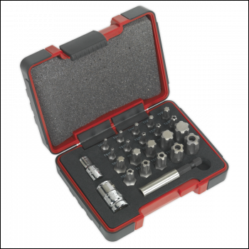 Sealey AK6226 Premier TRX-P* & TRX-TS* Security Bit Set 1/4 inch  & 3/8 inch Sq Drive 23pc