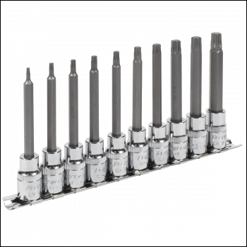 Sealey AK6236 Premier TRX-Star* Socket Bit Set 3/8 inch Sq Drive 95mm 10pc