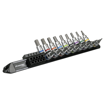 Sealey AK6252 Premier Platinum Series Hex & TRX-Star* Socket Bit Set 3/8 inch Sq Drive 18pc