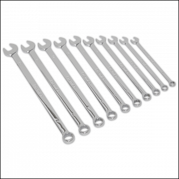 Sealey AK6310 Premier Extra-Long Combination Spanner Set 10pc