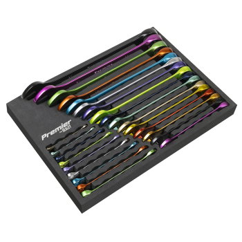 Sealey AK63268 Premier Multi-Coloured Combination Spanner Set 25pc