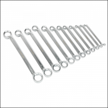 Sealey AK6328 Premier Offset Double End Ring Spanner Set 12pc