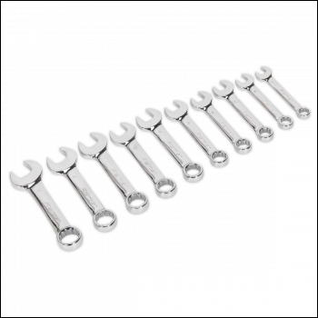Sealey AK633 Premier Stubby Combination Spanner Set 10pc