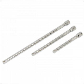 Sealey AK6330 Premier Extension Bar Set 1/4 inch Sq Drive 3pc