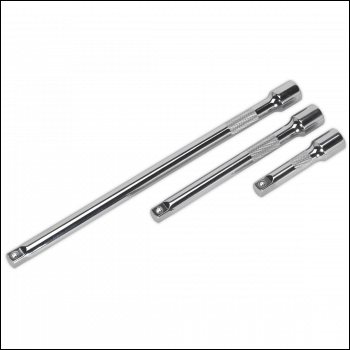 Sealey AK6340 Premier Extension Bar Set 3/8 inch Sq Drive 3pc