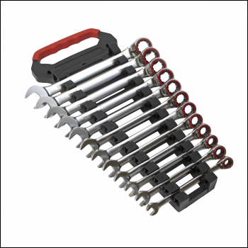 Sealey AK63944 Premier Platinum Reversible Ratchet Combination Spanner Set 12pc