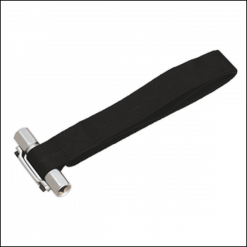 Sealey AK6403 Oil Filter Strap Wrench 3/8 inch  & 1/2 inch Sq Drive 300mm Capacity
