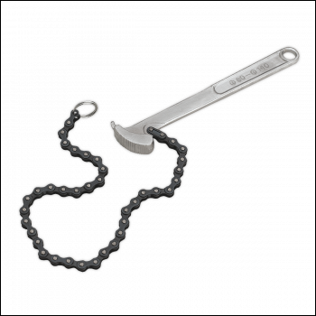 Sealey AK6409 Oil Filter Chain Wrench Ø60-140mm Capacity