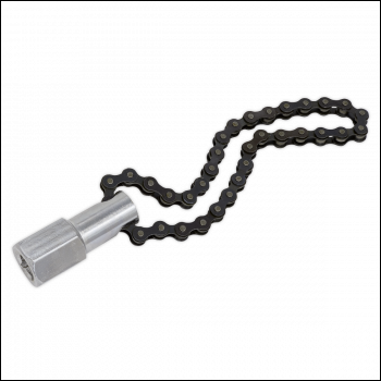 Sealey AK641 Oil Filter Chain Wrench 1/2 inch Sq Drive 120mm Capacity