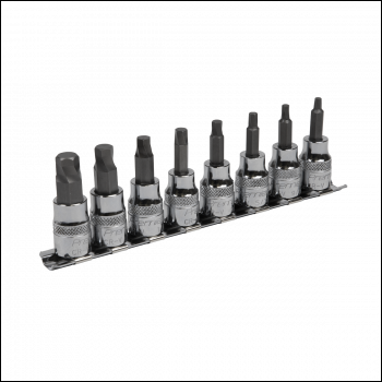 Sealey AK65603 Premier Imperial Lock-On™ Hex Socket Bit Set 3/8 inch Sq Drive 8pc