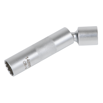Sealey AK6569 Spark Plug Socket with Universal Joint 3/8 inch Sq Drive 12-Point 14mm