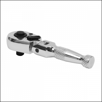 Sealey AK660SF Premier Stubby Flexi-Head Ratchet Wrench 1/4 inch Sq Drive