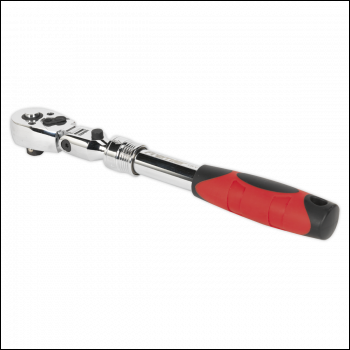 Sealey AK6681 Premier Locking Flexi-Head Extendable Ratchet Wrench 3/8 inch Sq Drive