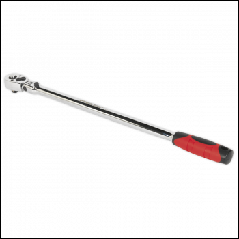 Sealey AK6697 Ratchet Wrench Flexi-Head Extra-Long 455mm 3/8 inch Sq Drive