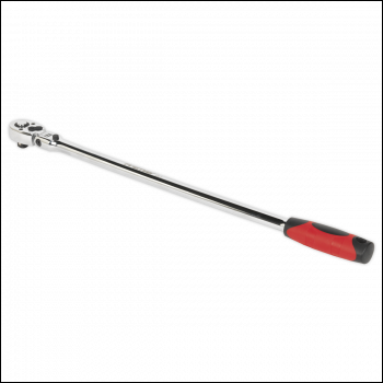 Sealey AK6698 Premier Extra-Long Flexi-Head Ratchet Wrench 1/2 inch Sq Drive 600mm