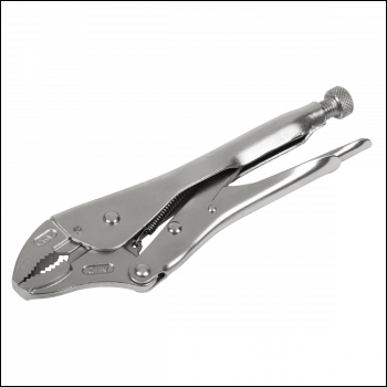 Sealey AK6821 Premier Locking Pliers Curved Jaws 225mm 0-47mm Capacity