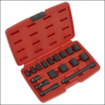 Sealey AK68217 Premier Impact Socket Set 3/8 inch Sq Drive 17pc