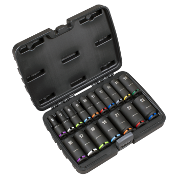 Sealey AK68219 Deep Impact Socket Set 3/8”Sq Drive 17pc