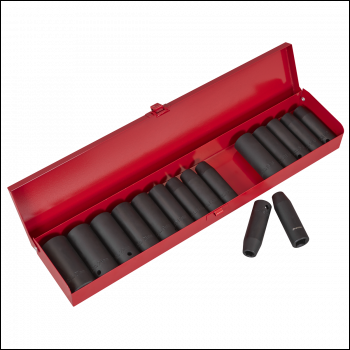 Sealey AK685 Premier Metric/Imperial Deep Impact Socket Set 1/2 inch Sq Drive 16pc