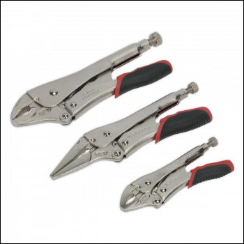 Sealey AK6863 Premier Quick Release Locking Pliers Set 3pc