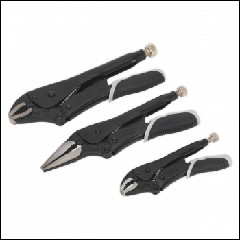 Sealey AK6863B Premier Black Quick Release Locking Pliers Set 3pc