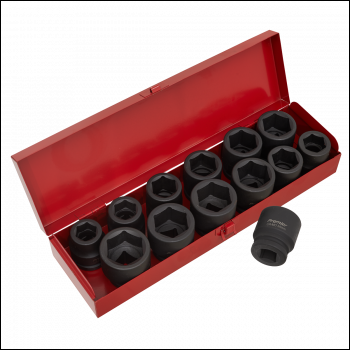 Sealey AK686 Premier Metric/Imperial Impact Socket Set 3/4 inch Sq Drive 13pc