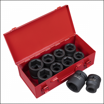 Sealey AK688 Premier Metric/Imperial Impact Socket Set 1 inch Sq Drive 10pc
