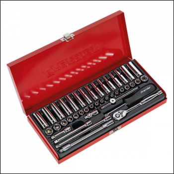 Sealey AK690 Premier Metric/Imperial Socket Set 1/4 inch Sq Drive 41pc