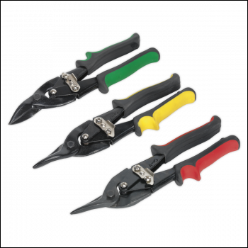 Sealey AK6907 Aviation Tin Snips Set 3pc