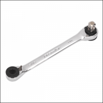 Sealey AK6967 Premier Ratchet Spanner 1/4 inch Hex x 5/16 inch Hex Drive with 1/4 inch Sq Drive Adaptor